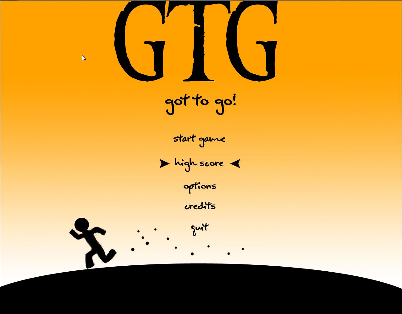 GTG Menu Screen